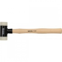 Киянка безынерционная с полиуретановыми наконечниками d40мм. 430гр. с деревянной ручкой "Yato" Киянка безынерционная с полиуретановыми наконечниками d40мм. 430гр. с деревянной ручкой "Yato"