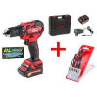 Аккум. дрель-шуруповерт WORTEX BD 1215-1 DLi в чем. + АКЦИЯ! набор сверл Wortex в подарок!