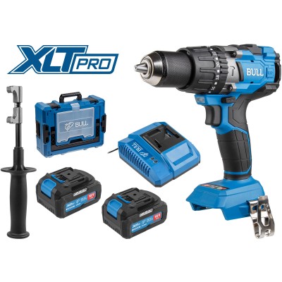 Аккум. дрель-шуруповерт BULL SR 1805 Xcase XLTpro, 2х4 А*ч, БЕСЩЕТ., 18 В, 120 Н*м, БЗП(мет.) 13 мм
