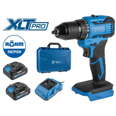 Аккум. дрель-шуруповерт BULL SR 1804 R-series в чем. XLTpro БЕСЩЕТ., Импульс., 18 В, 50 Н*м, 2х2 А*ч