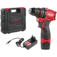 Аккум. дрель-шуруповерт WORTEX LX BD 1215-1 Li 12В, 30 Нм, 1.5 Ач акб, патрон 10 мм, бесщёт.
