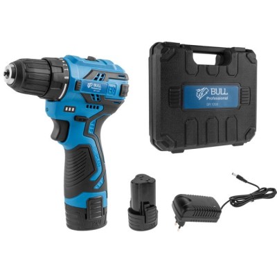 Аккум. дрель-шуруповерт BULL SR 1203 в чем. БЕСЩЕТ., 12 В, 40 Н*м, 2*2 А*ч акб, БЗП 10 мм