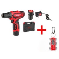 Аккум. дрель-шуруповерт WORTEX BD 1215-1 Li в чем.+АКЦИЯ набор бит