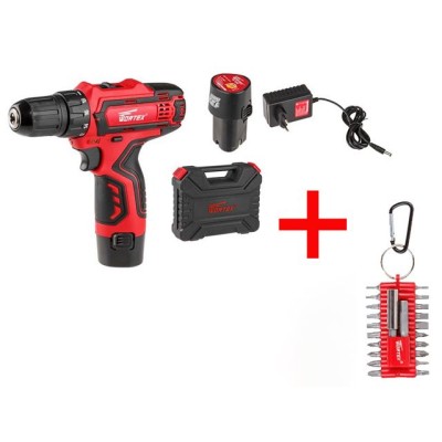 Аккум. дрель-шуруповерт WORTEX BD 1215-1 Li в чем.+АКЦИЯ набор бит