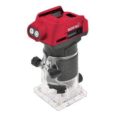 Аккум. фрезер кромочный WORTEX LX CMM 1822 в кор. XLT SOLO БЕСЩЕТ., 18 В, цанга 6/8, рег. об.