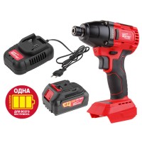 Аккум. ударный гайковерт WORTEX CWR 0118 в кор. ALL1 + АКЦИЯ (комплект с АКБ и ЗУ со скидкой)