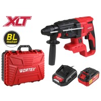 Аккум. перфоратор WORTEX CRH 1824-2 в чем. ALL1 XLT SET БЕСЩЕТ., 18 В, 2.6 Дж, 26 мм, 1х4 А*ч