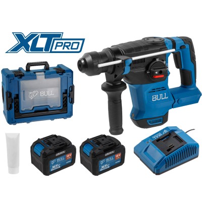 Аккум. перфоратор BULL CBH 1826 Xcase, XLTpro, БЕСЩЕТ., 18 В, 2.6 Дж, 26 мм, 2x6 А*ч, з/у