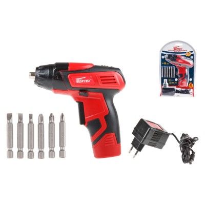 Аккум. шуруповерт WORTEX BS 4536-1 Li в блистере+ набор бит 3.6 В, 3.9 Нм.