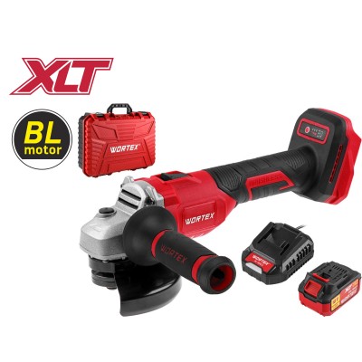 Аккум. углошлифмашина WORTEX LX CAG 1812-1 E в чем. ALL1 XLT SET БЕСЩЕТ., 18 В, 125 мм, 8000 об/мин