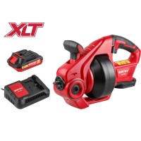 Аккум. прочистная машина WORTEX CDC 1855 в кор. ALL1 XLT SET 0-550 об/мин, трос 7,6 м.