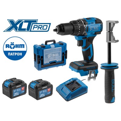 Аккум. дрель-шуруповерт BULL SR 1806 R-series Xcase XLTpro БЕСЩЕТ., Удар., 18 В, 80 Н*м, 2х6 А*ч