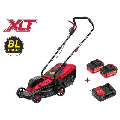 Газонокосилка аккумуляторная WORTEX CLM 3336 ALL1 XLT SET БЕСЩЁТ.ДВИГ., 18В+18В, 2акб, 4Ач, шир.3