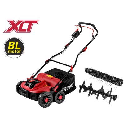 Аккум. аэратор-скарификатор WORTEX CAE 3736 ALL1 XLT SOLO БЕСЩЁТ.ДВИГ., 18В+18В, шир. 37 см