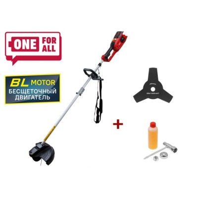 Триммер аккум. WORTEX TB 3036 ALL1 XLT SOLO БЕСЩЁТ.ДВИГ., 18В+18В, шир.скаш.300 мм леска, 255 мм нож