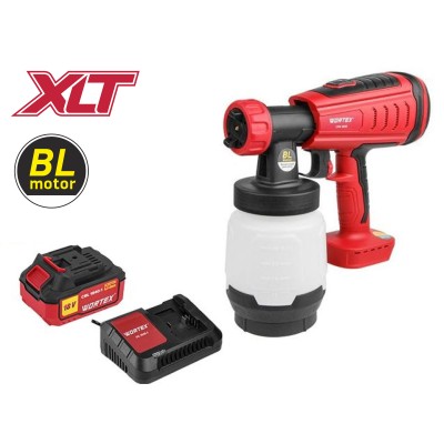Аккум. краскораспылитель WORTEX CPS 1808 в кор. ALL1 XLT SET БЕСЩЁТ.ДВИГ., 18 В, 1 акк., 4 Ач, 10