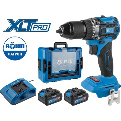 Аккум. дрель-шуруповерт BULL SR 1807 R-series Xcase XLTpro БЕСЩЕТ., 18 В, 60 Н*м, 2х4 А*ч, з/у 4 А
