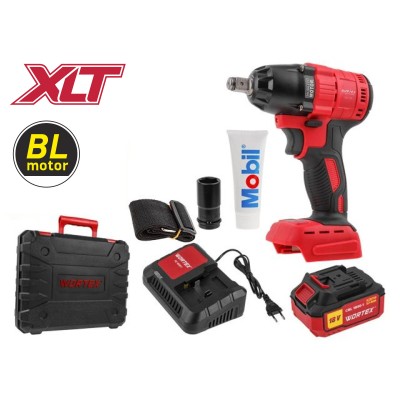 Аккум. ударный гайковерт WORTEX CWR 0318 акб и зу в чем. ALL1 XLT SET 18 В, 310 Н*м, 1/2", 4 А*ч