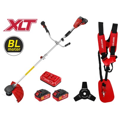 Триммер аккум. WORTEX TB 3036 AT XLT SET БЕСЩЁТ.ДВИГ., 18В+18В, шир.скаш.380/255 мм леска/нож