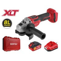 Аккум. углошлифмашина WORTEX CAG 1812-2 SE в чем. XLT SET БЕСЩЕТ., 18 В, 125 мм, 3000-8500 об/мин