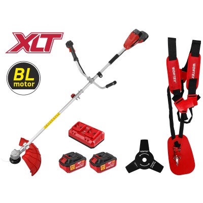 Триммер аккум. WORTEX TB 3036-1 AT XLT SET БЕСЩЁТ.ДВИГ., 18В+18В, шир.скаш.380/255 мм леска/нож