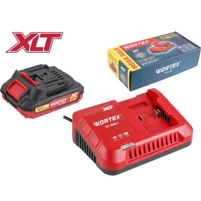 Набор аккумулятор 2 А*ч и зарядное устройство 1х2 А WORTEX ALL1 XLT в кор. SET
