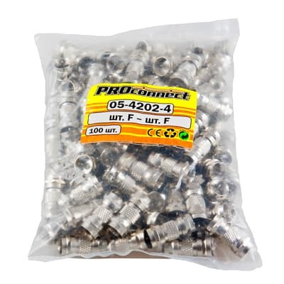 Переходник штекер F – штекер F PROconnect Переходник штекер F – штекер F PROconnect