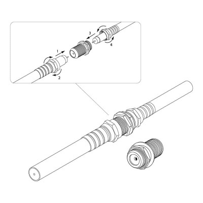 Переходник гнездо F – гнездо F, бочка с кольцом PROconnect Переходник гнездо F – гнездо F, бочка с кольцом PROconnect
