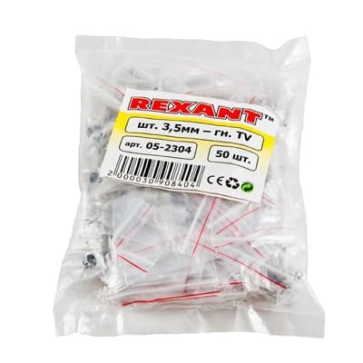 Переходник гнездо TV – штекер 3,5 мм mono REXANT