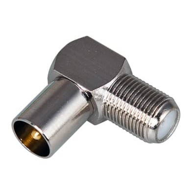 Переходник угловой гнездо F – штекер TV REXANT