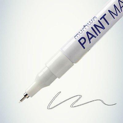 Маркер-краска Extra Fine Paint Marker 1мм, нитрооснова, белый MunHwa