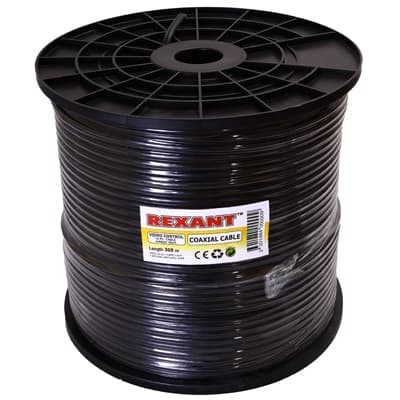 Кабель ККСВ-П+2х0,5 мм, 305 м, черный, REXANT