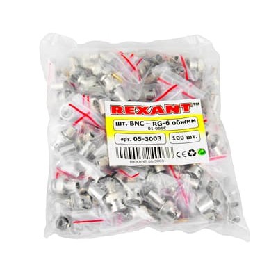 Разъем BNC штекер RG-6 обжим REXANT
