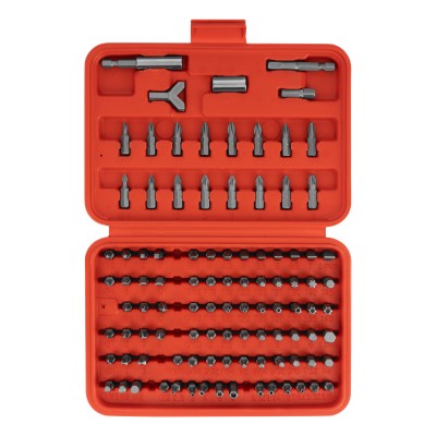 Набор бит, адаптеры для бит, CrV, 100 предметов, пластиковый кейс Sparta