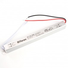 Трансформатор электронный для светодиодной ленты 18W 12V ( ультратонкий драйвер), LB001 FERON Артикул 48010