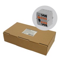 LD580 PTFIX 6-06/25 Зажим блочный PT распред. на 6 точ,сеч 2,5 мм2,690V,41А, интегр.1 точка,серый 49747