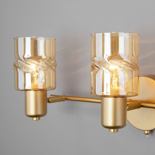 Настенный светильник со стеклянными плафонами 20120/3 перламутровое золото Eurosvet
