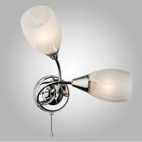 Настенный светильник со стеклянными плафонами 2275/2 хром Eurosvet