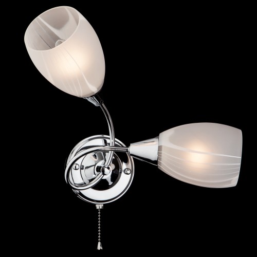 Настенный светильник со стеклянными плафонами 2275/2 хром Eurosvet