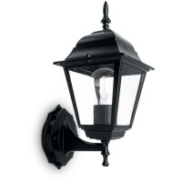 Светильник садово-парковый Feron 4101/PL4101 четырехгранный на стену вверх 60W E27 230V, черный 11014 Светильник садово-парковый Feron 4101/PL4101 четырехгранный на стену вверх 60W E27 230V, черный 11014