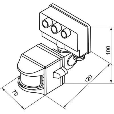 Датчик движения 1200W 10m 120° белый, SEN15/LX02