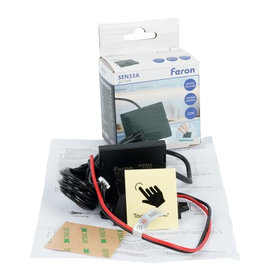 SEN33A 500W 220V датчик касания скрытый черный