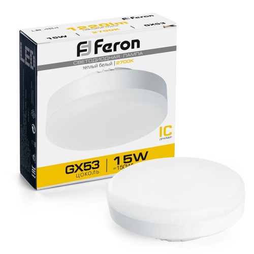 Лампа светодиодная Feron LB-454 GX53 15W 2700K
