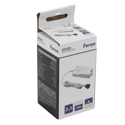 Датчик движения руки/на открывание двери 230V 500W 5-8см 30° белый с 1.5м кабелем SEN30S