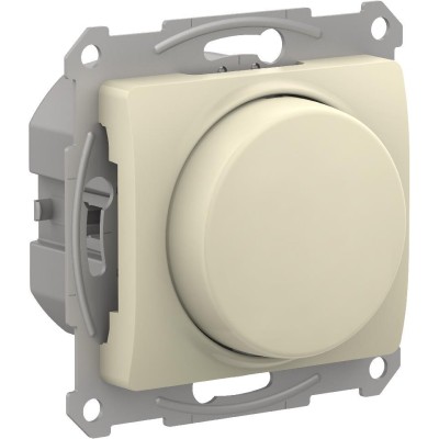 GLOSSA СВЕТОРЕГУЛЯТОР (диммер) поворотно-нажимной, LED, RC, 400Вт, механизм, БЕЖЕВЫЙ