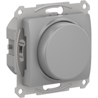 GLOSSA СВЕТОРЕГУЛЯТОР (диммер) поворотно-нажимной, LED, RC, 400Вт, механизм, АЛЮМИНИЙ GLOSSA СВЕТОРЕГУЛЯТОР (диммер) поворотно-нажимной, LED, RC, 400Вт, механизм, АЛЮМИНИЙ