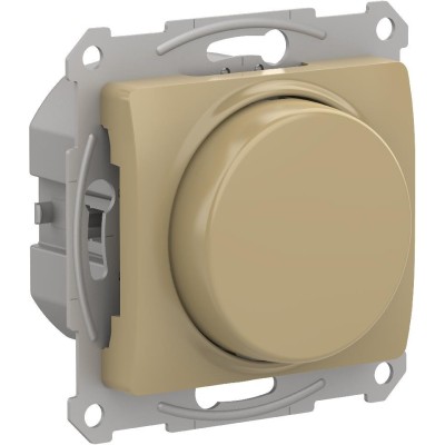 GLOSSA СВЕТОРЕГУЛЯТОР (диммер) поворотно-нажимной, LED, RC, 400Вт, механизм, ТИТАН