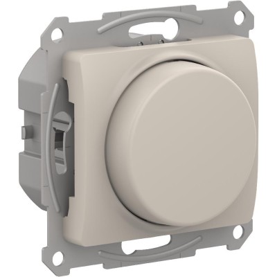 GLOSSA СВЕТОРЕГУЛЯТОР (диммер) поворотно-нажимной, LED, RC, 400Вт, механизм, МОЛОЧНЫЙ