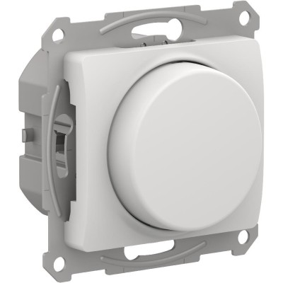 GLOSSA СВЕТОРЕГУЛЯТОР (диммер) поворотно-нажимной, LED, RC, 400Вт, механизм, БЕЛЫЙ