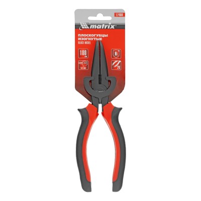Длинногубцы изогнутые Black Nickel, 180 мм, двухкомпонентные рукоятки Matrix Длинногубцы изогнутые Black Nickel, 180 мм, двухкомпонентные рукоятки Matrix